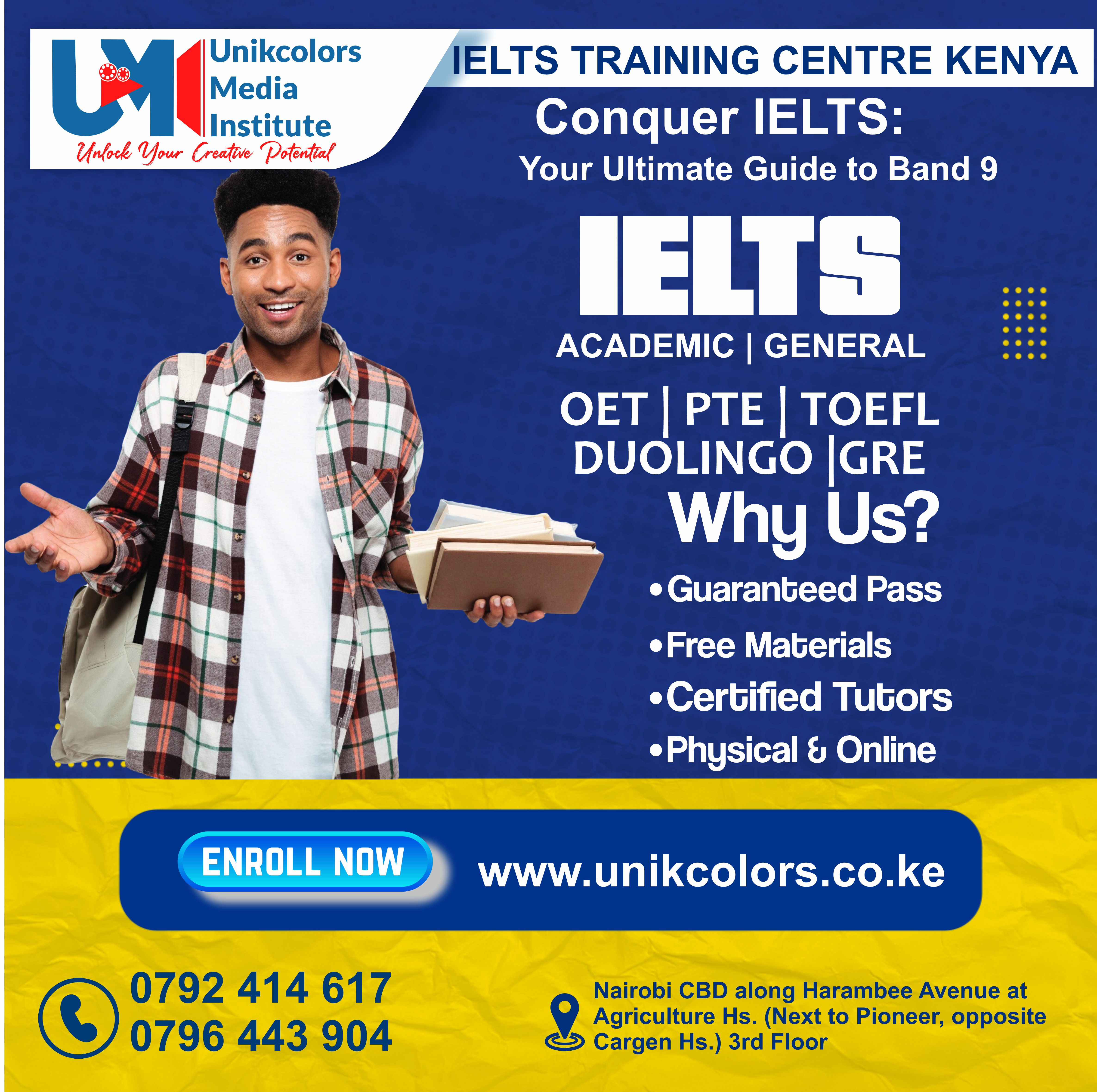 IELTS TRAINING CENTRE KENYA - IELTS PREPARATION | OET | TOEFL | PTE | GRE | DUOLINGO